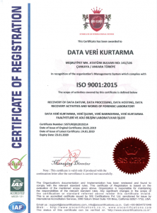 Sertifikalarımız - Database.com.tr veri kurtarma sertifika iso Database.com.tr