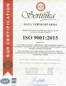 Sertifikalarımız - Database.com.tr ISO9001 Sertifika Database.com.tr